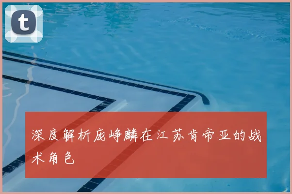 深度解析庞峥麟在江苏肯帝亚的战术角色